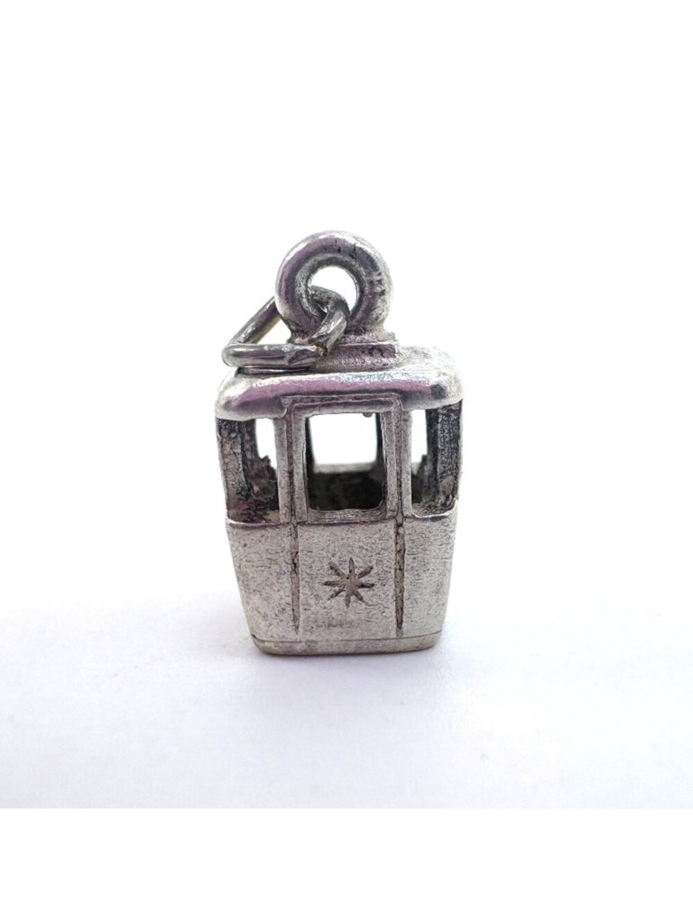 Cable Car Charm Vintage Sterling Silver 925 Size 0.5" Length